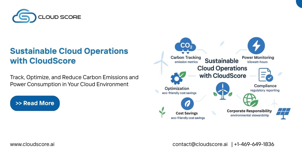 Sustainability Reporting with CloudScore: Tracking and Reducing Cloud Carbon Footprint